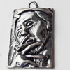 Pendant, Zinc Alloy Jewelry Findings, 22x37mm, Sold by Bag