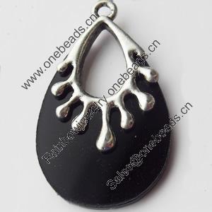 Pendant, Zinc Alloy Jewelry Findings, Teardrop, 18x28mm, Sold by Bag