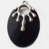 Pendant, Zinc Alloy Jewelry Findings, Oval, 19x27mm, Sold by Bag