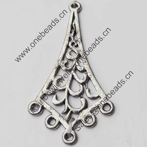 Connectors, Zinc Alloy Jewelry Findings, 25x48mm, Sold by Bag