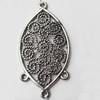 Connectors, Zinc Alloy Jewelry Findings, Horse eye, 23x44mm, Sold by Bag