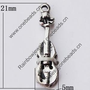 Pendant, Zinc Alloy Jewelry Findings, 5x21mm, Sold by Bag  