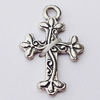 Pendant, Zinc Alloy Jewelry Findings, Cross 14x21mm, Sold by Bag  