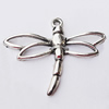 Pendant, Zinc Alloy Jewelry Findings, Dragonfly 33x27mm, Sold by Bag  