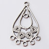 Connectors, Zinc Alloy Jewelry Findings, Teardrop 20x33mm, Sold by Bag  