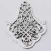 Pendant, Zinc Alloy Jewelry Findings, 39x53mm, Sold by Bag  