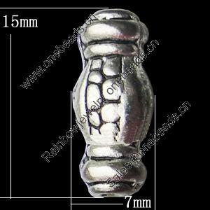 Beads, Zinc Alloy Jewelry Findings, lantern 7x15mm, Sold by Bag