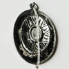 Pendant, Zinc Alloy Jewelry Findings, 17x28mm, Sold by Bag