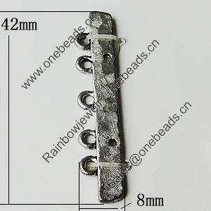 Connectors, Zinc Alloy Jewelry Findings, 8x42mm, Sold by Bag