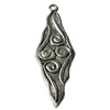Pendant, Zinc Alloy Jewelry Findings, Diamond 14x44mm, Sold by Bag