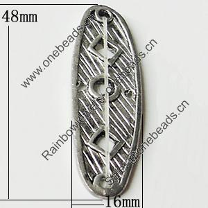 Connectors, Zinc Alloy Jewelry Findings, 16x48mm, Sold by Bag