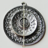 Pendant, Zinc Alloy Jewelry Findings, Flat Round 41x50mm, Sold by Bag