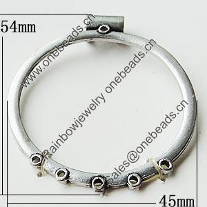 Connectors, Zinc Alloy Jewelry Findings, 45x54mm Hole:5.5mm, Sold by Bag
