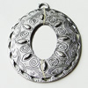 Pendant, Zinc Alloy Jewelry Findings, 43x58mm, Sold by Bag