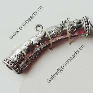 Connectors, Zinc Alloy Jewelry Findings, Tube 11x49mm, Sold by Bag