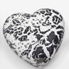 Spray-Painted Acrylic Beads, Heart, 17x16mm, Hole:Approx 1.5mm, Sold by Bag