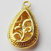 Copper Pendant Jewelry Findings Lead-free, Teardrop, 12x20mm, Sold by Bag