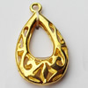 Copper Pendant Jewelry Findings Lead-free, 15x26mm, Sold by Bag