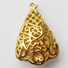 Copper Pendant Jewelry Findings Lead-free, 17x28mm, Sold by Bag