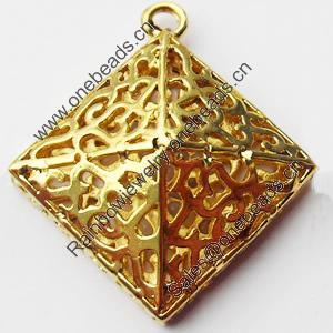 Copper Pendant Jewelry Findings Lead-free, 31x35mm, Sold by Bag