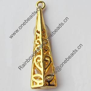 Copper Pendant Jewelry Findings Lead-free, 9x34mm, Sold by Bag