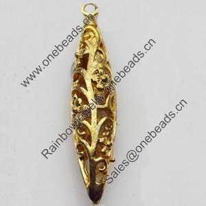 Copper Pendant Jewelry Findings Lead-free, 8x39mm, Sold by Bag