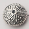 Beads, Zinc Alloy Jewelry Findings, Rondelle 12mm Hole:1.5mm, Sold by Bag