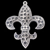 Pendant, Zinc Alloy Jewelry Findings, 38x51mm, Sold by Bag