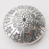 Beads, Zinc Alloy Jewelry Findings, Flat Round 24mm Hole:2mm, Sold by Bag
