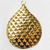Copper Pendant Jewelry Findings Lead-free, Teardrop, 30x44mm, Sold by Bag