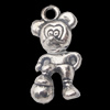 Pendant, Zinc Alloy Jewelry Findings, Bear 8x20mm, Sold by Bag
