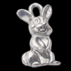 Pendant, Zinc Alloy Jewelry Findings, Rabbit 9x18mm, Sold by Bag