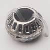 Beads, Zinc Alloy Jewelry Findings, 6.5mm Hole:3.5mm, Sold by Bag