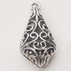 Pendant, Zinc Alloy Jewelry Findings, 17x32mm, Sold by Bag