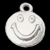 Pendant, Zinc Alloy Jewelry Findings, Flat Round 12x15mm, Sold by Bag