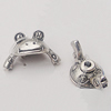 Clasps Zinc Alloy Jewelry Findings Lead-free, Loop:15x9mm Bar:15x9mm, Sold by Bag