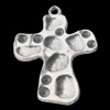 Pendant, Zinc Alloy Jewelry Findings, Cross 43x55mm, Sold by Bag