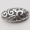 Beads, Zinc Alloy Jewelry Findings, Oval 18x10mm, Sold by Bag