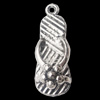 Pendant, Zinc Alloy Jewelry Findings, Shoes 9x26mm, Sold by Bag