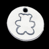 Pendant, Zinc Alloy Jewelry Findings, Flat Round 15mm, Sold by Bag
