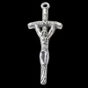 Pendant, Zinc Alloy Jewelry Findings, Cross 13x32mm, Sold by Bag