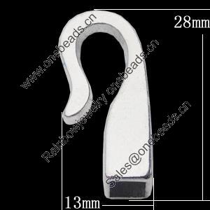 Clasps Zinc Alloy Jewelry Findings Lead-free, 13x28mm, hole:5x8mm, Sold by KG