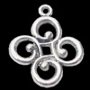 Pendant, Zinc Alloy Jewelry Findings, 21x24mm, Sold by Bag