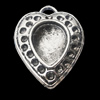 Pendant, Zinc Alloy Jewelry Findings, Heart 27x36mm, Sold by Bag