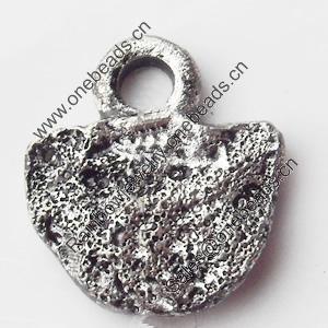 Pendant, Zinc Alloy Jewelry Findings, 11x12mm, Sold by Bag