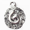 Pendant, Zinc Alloy Jewelry Findings, 13x18mm, Sold by Bag