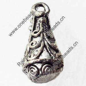 Pendant, Zinc Alloy Jewelry Findings, 8x18mm, Sold by Bag