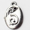 Pendant, Zinc Alloy Jewelry Findings, 13x20mm, Sold by Bag