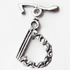 Clasps Zinc Alloy Jewelry Findings Lead-free, Loop:13x19mm Bar:17x5mm, Sold by Bag