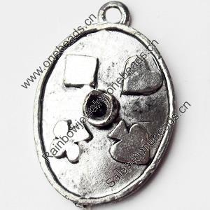 Pendant, Zinc Alloy Jewelry Findings, 16x23mm, Sold by Bag